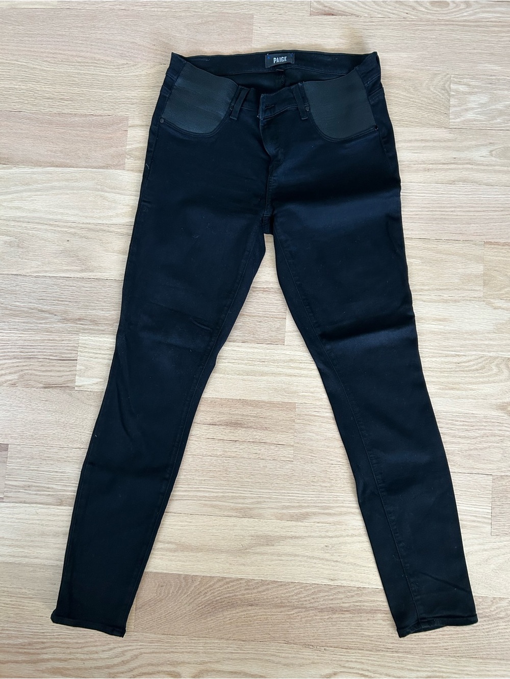 PAIGE Maternity Black Skinny Stretch Jeans